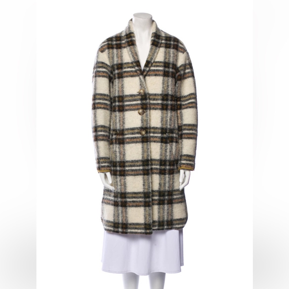 Isabel marant Gabriel plaid coat size 34